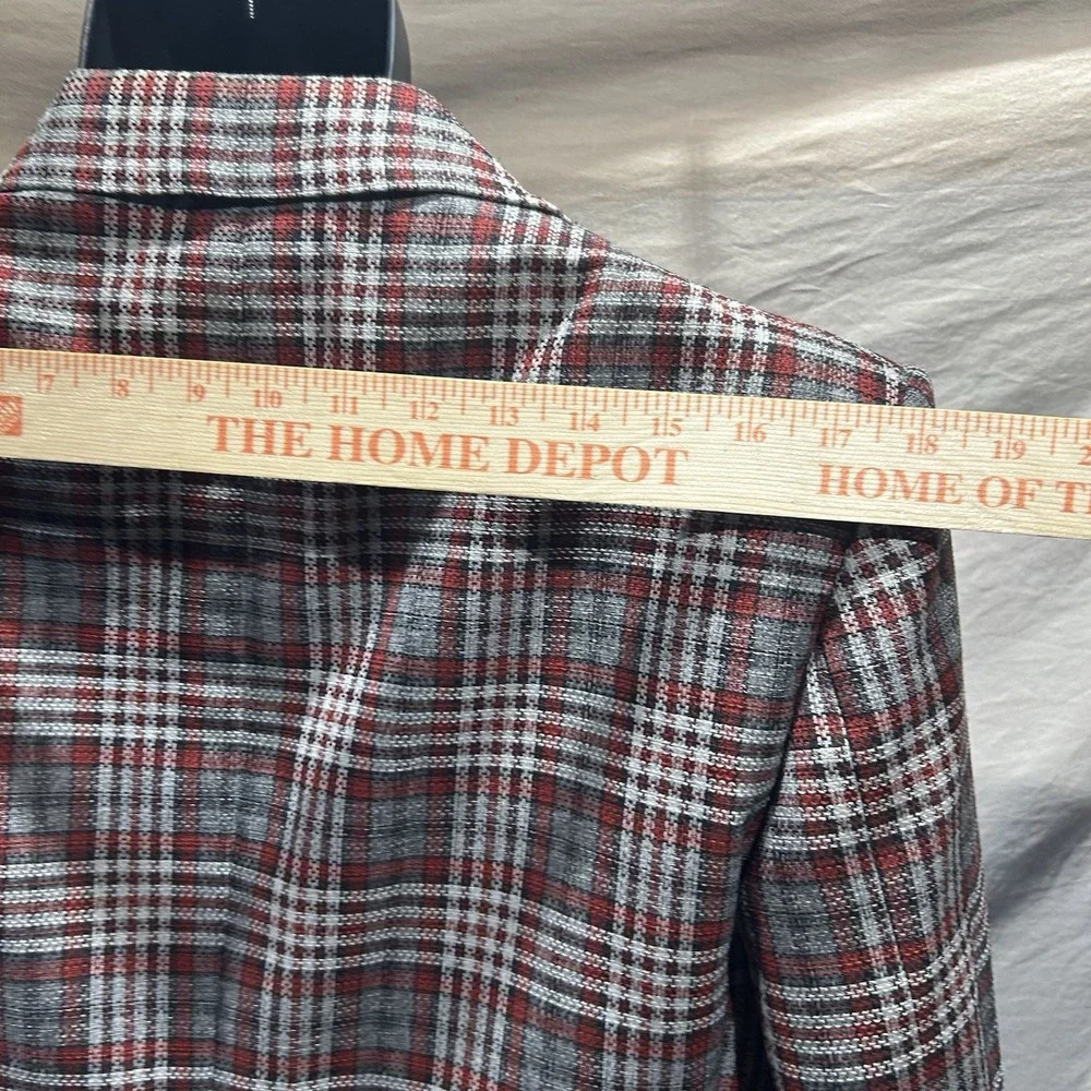 Vintage 70s Cricketeer Mens Plaid Blazer Sport Coat 40R Union Made USA